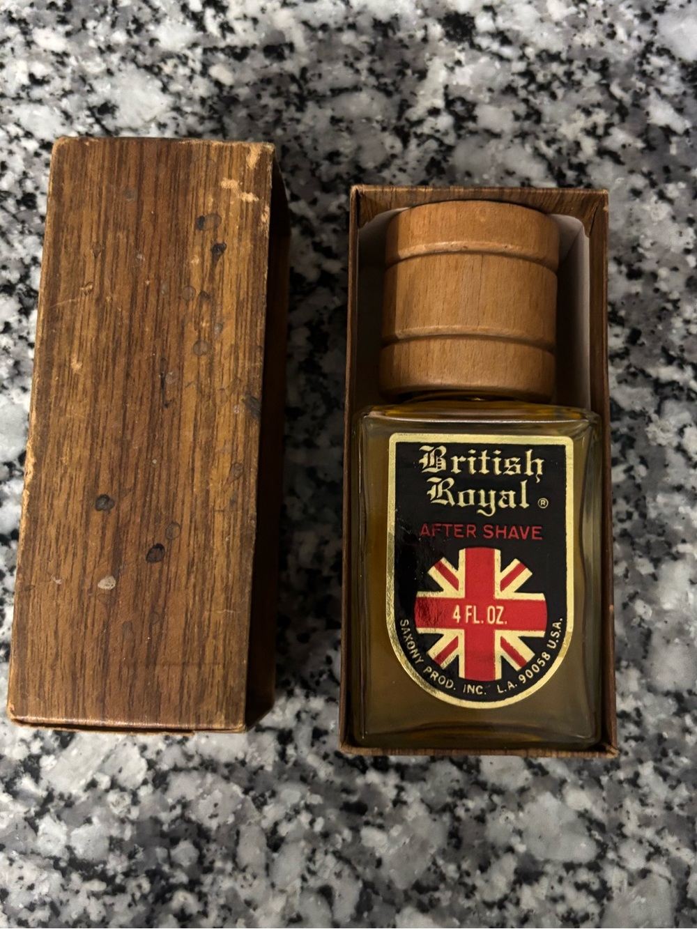 British Royal After Shave - Amber Glass Bottle with Union Jack Label